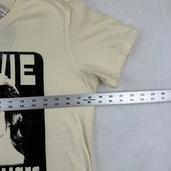 Sugarhigh Lovestoned David‎ Bowie Life on Mars 71 Cream Graphic T Shirt Small